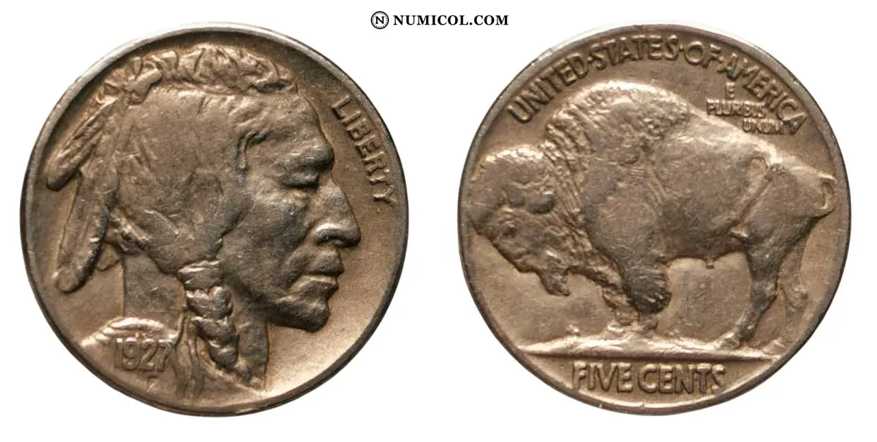 Moneda 5 Cents "Buffalo Nickel" (flat ground)