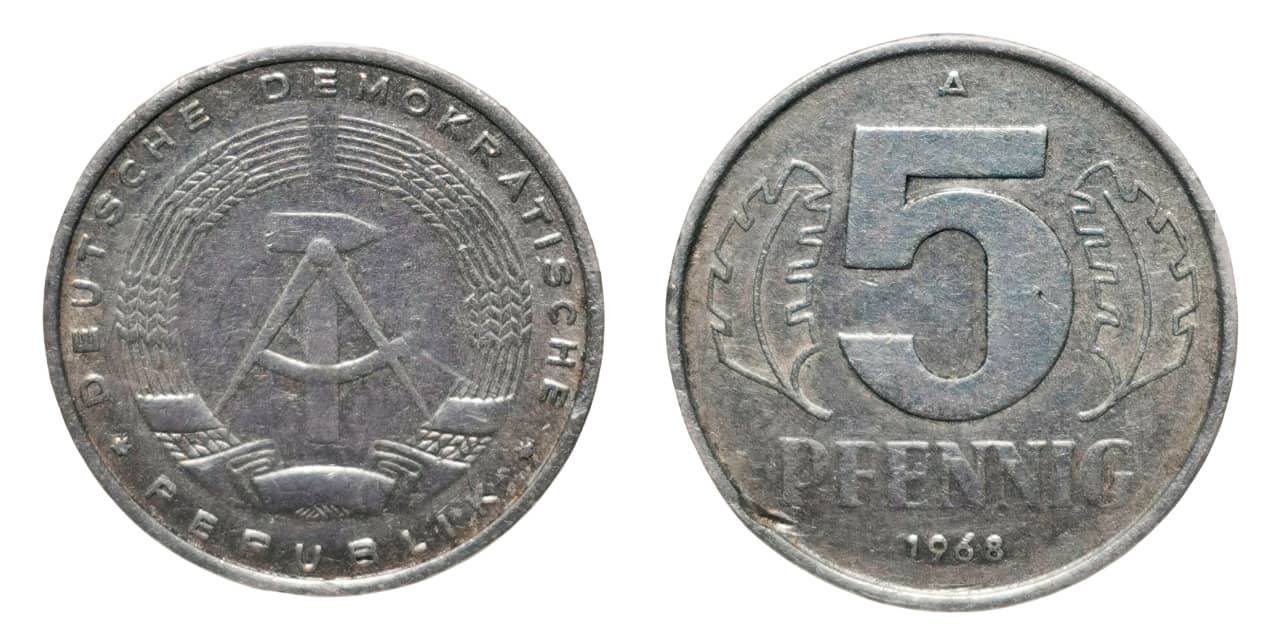 Moneda 5 Pfennigs