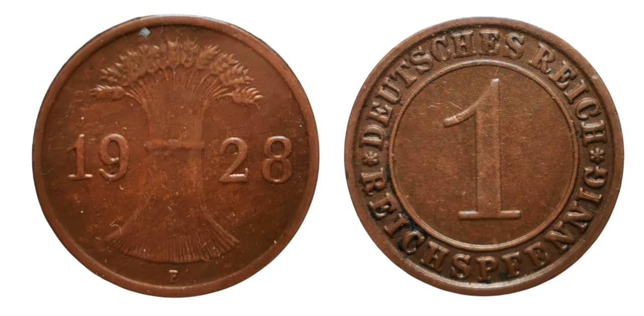 Moneda 1 Reichspfennig