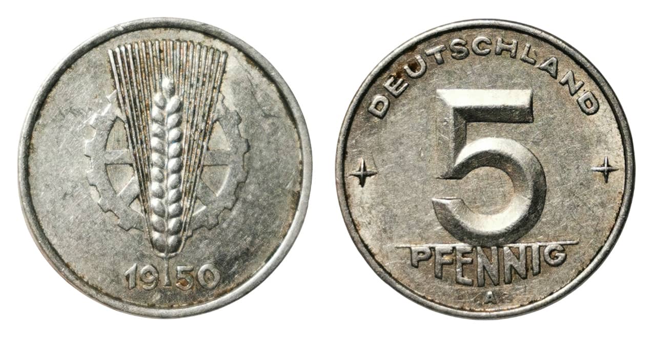 Moneda 5 Pfennigs