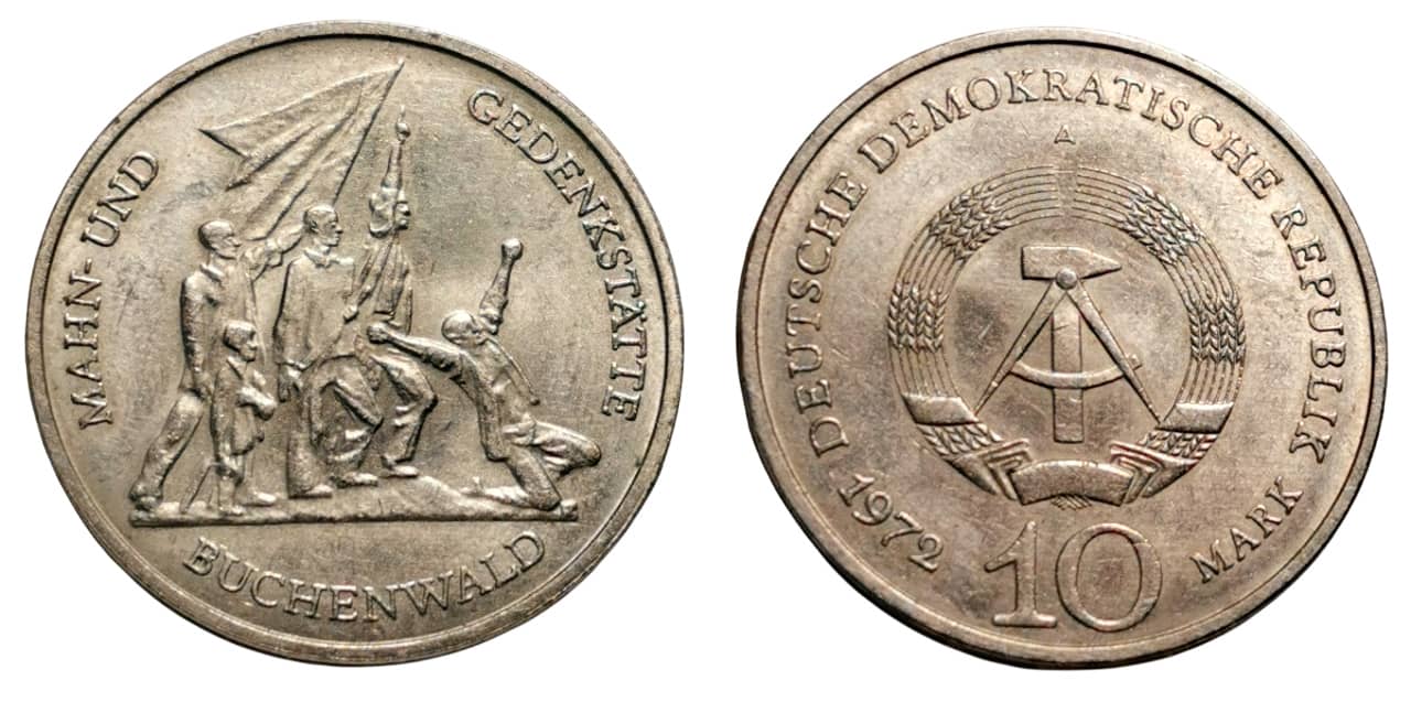 Moneda 10 Mark (Buchenwald Memorial)
