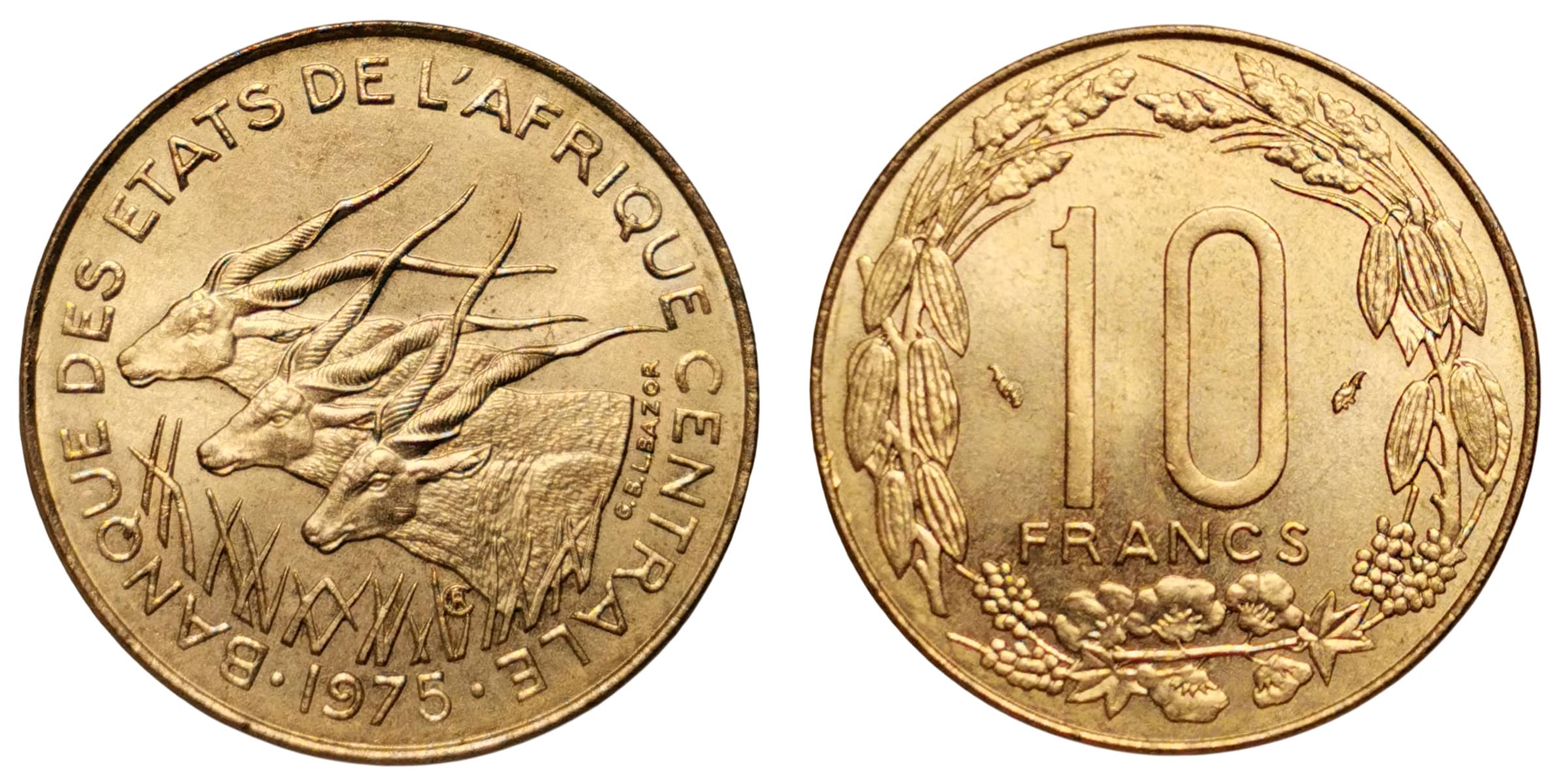 Moneda 10 Francs CFA