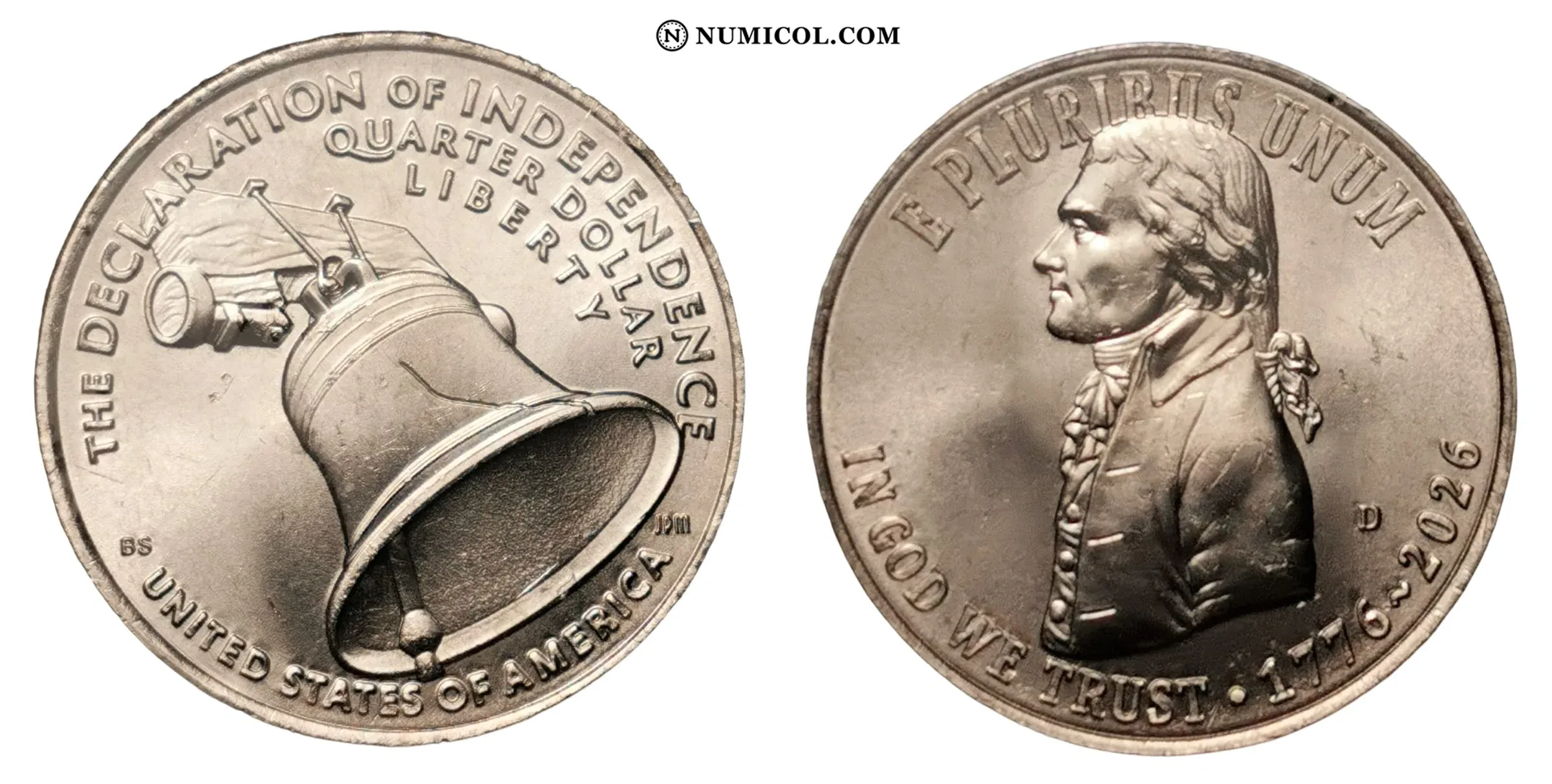 ¼ Dólar (Declaration of Independence)